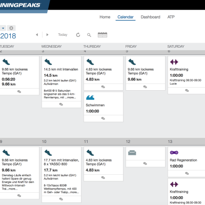 Trainingsplan Trainingsplan